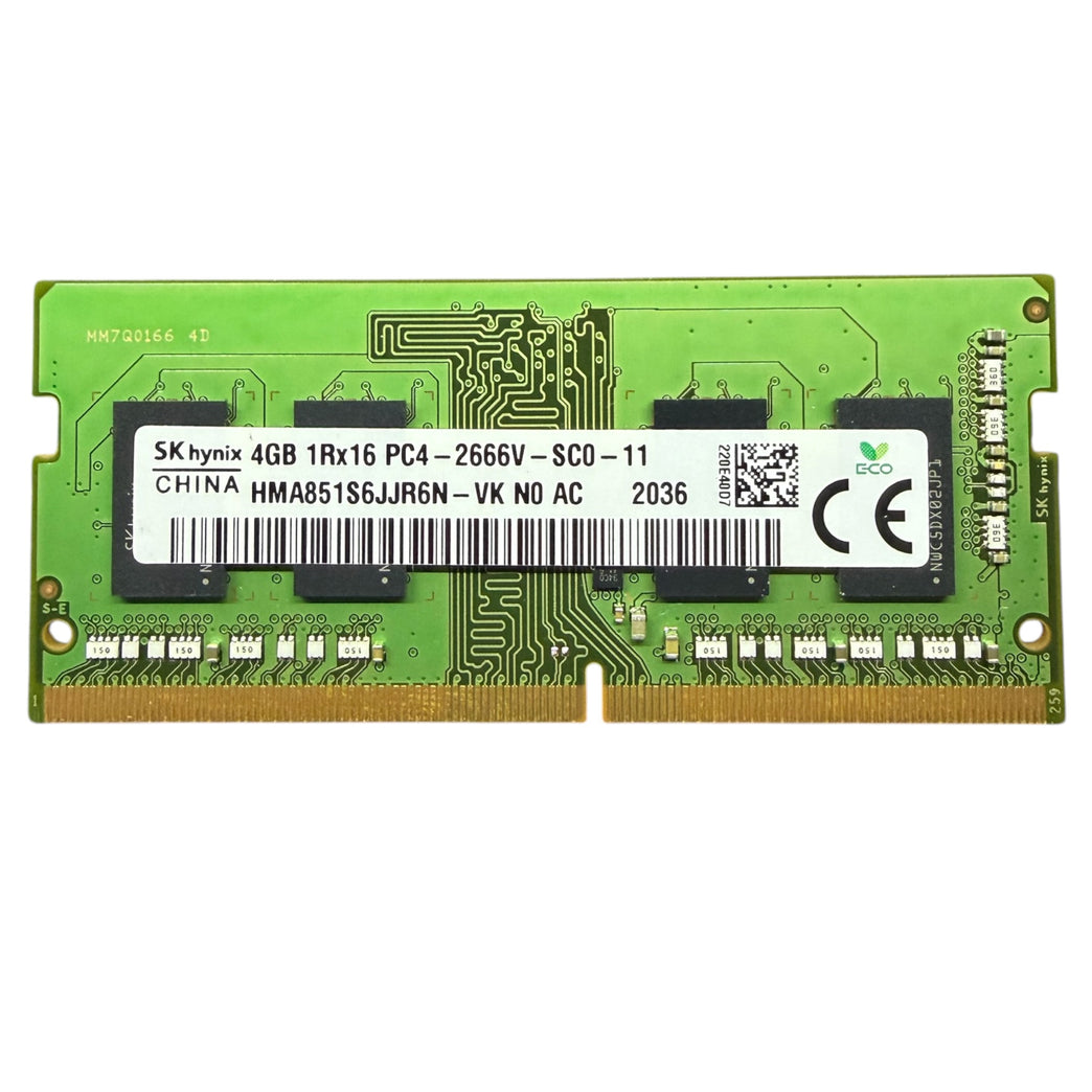 Geheugen | SO-DIMM SK Hynix 4Gb DDR4 / 2666V – HMA851S6JJR6N-VK (Refurbished)