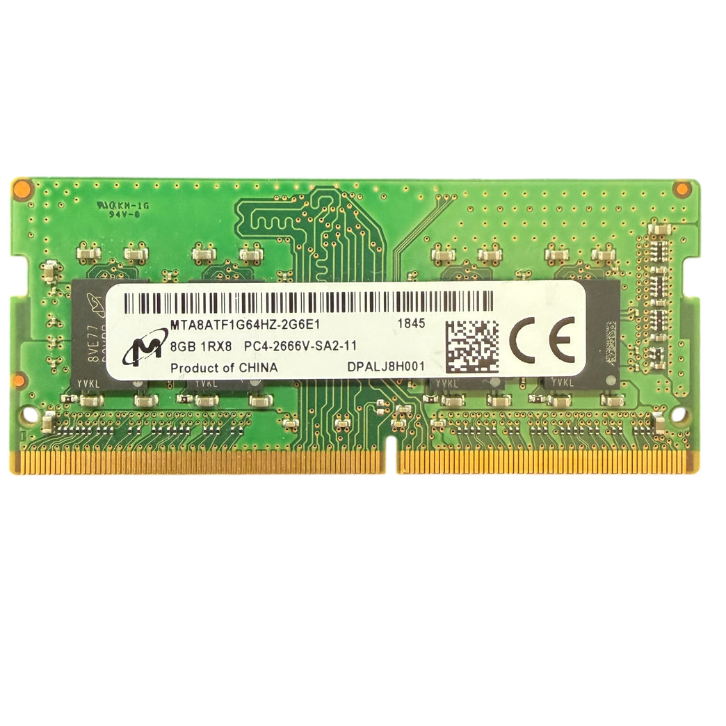 Geheugen | SO-DIMM Micron 8GB DDR4 / 2666 – MTA8ATF1G64HZ-2G6E1 (Refurbished)