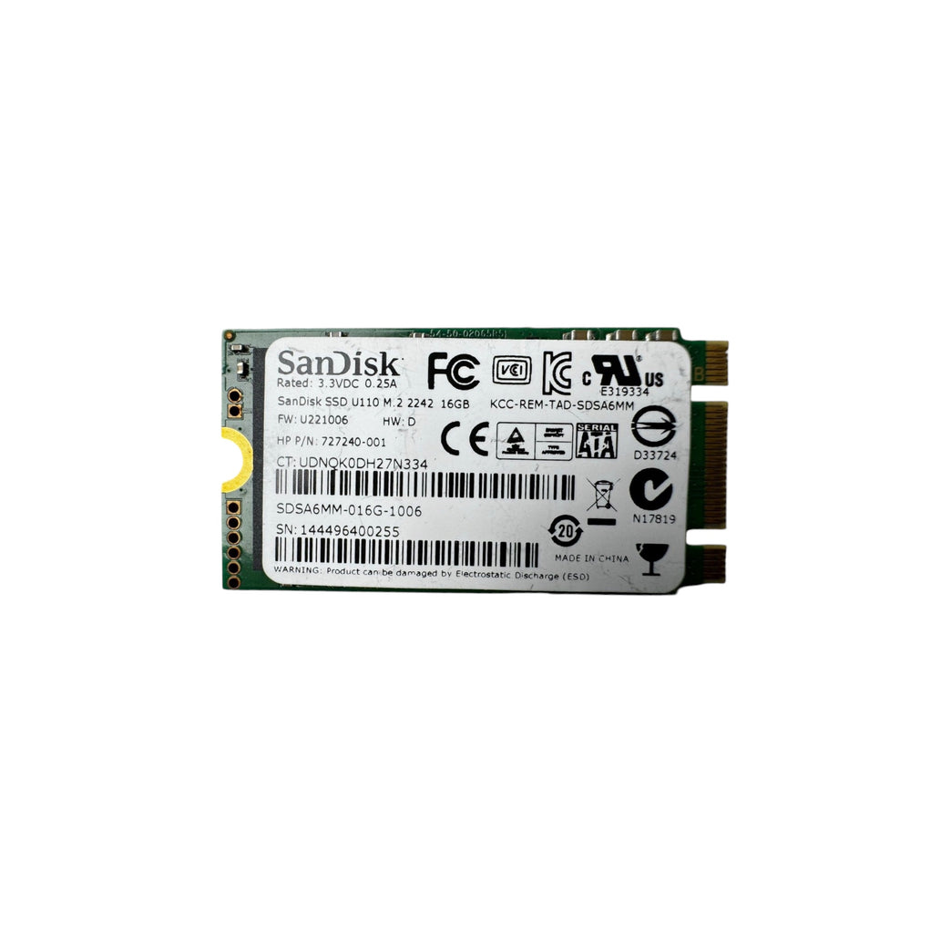 Opslag | Sandisk SSD U110 M.2 2242 16Gb –  (Refurbished)
