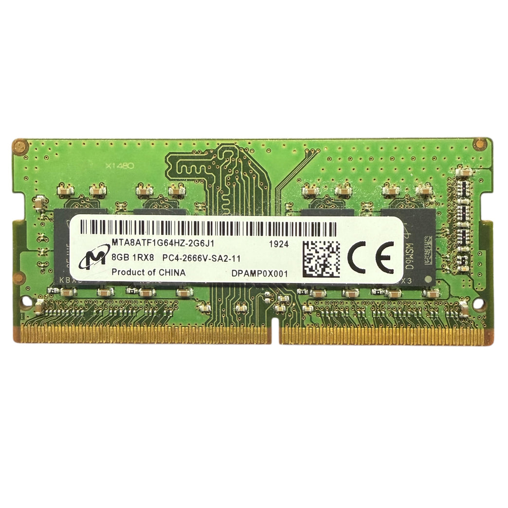 Geheugen | SO-DIMM Micron 8GB DDR4 / 2666 – MTA8ATF1G64HZ-2G6J1 (Refurbished)