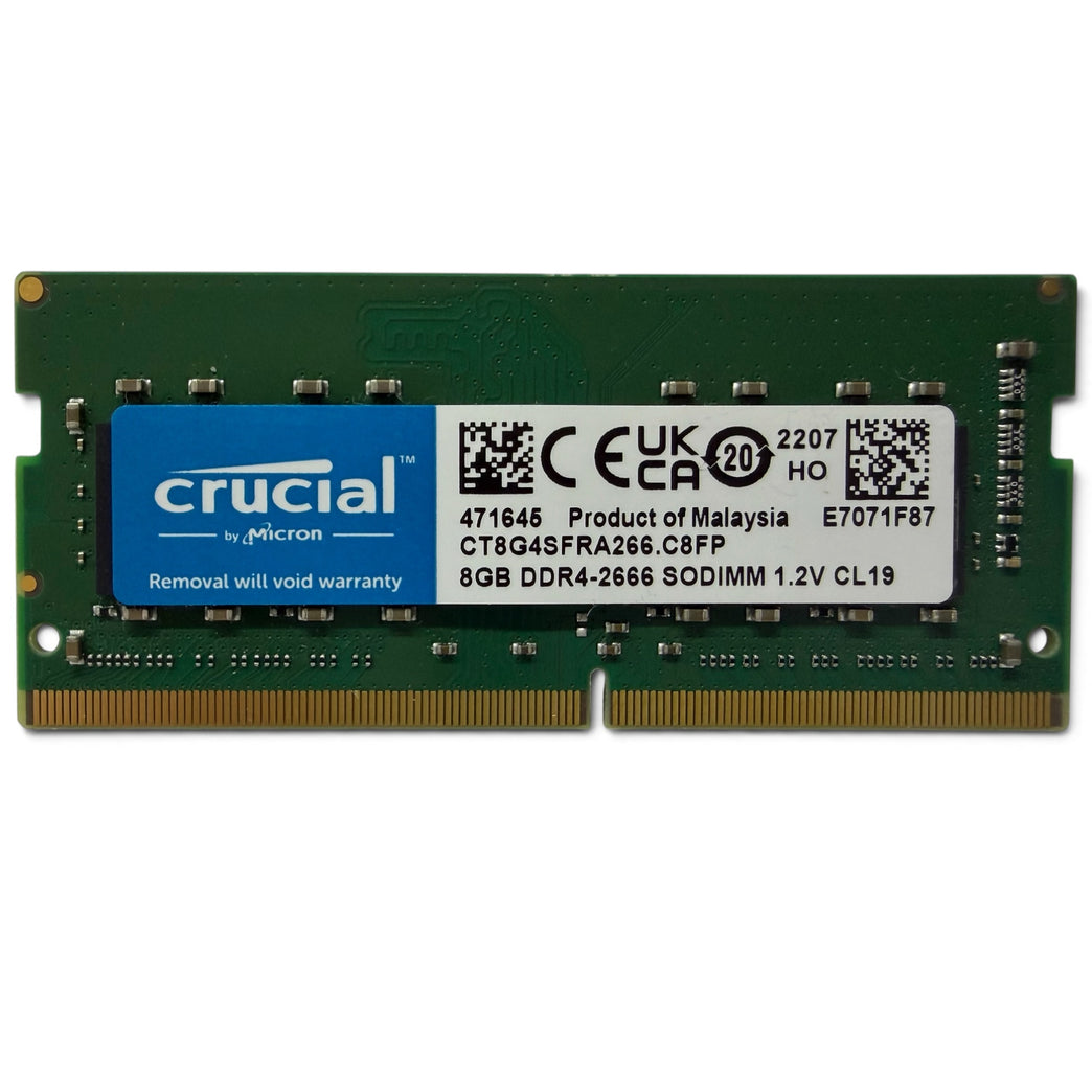 Geheugen | SO-DIMM Crucial 8Gb DDR4 / 2666T  –  CT8G4SFRA266.C8FP (Refurbished)
