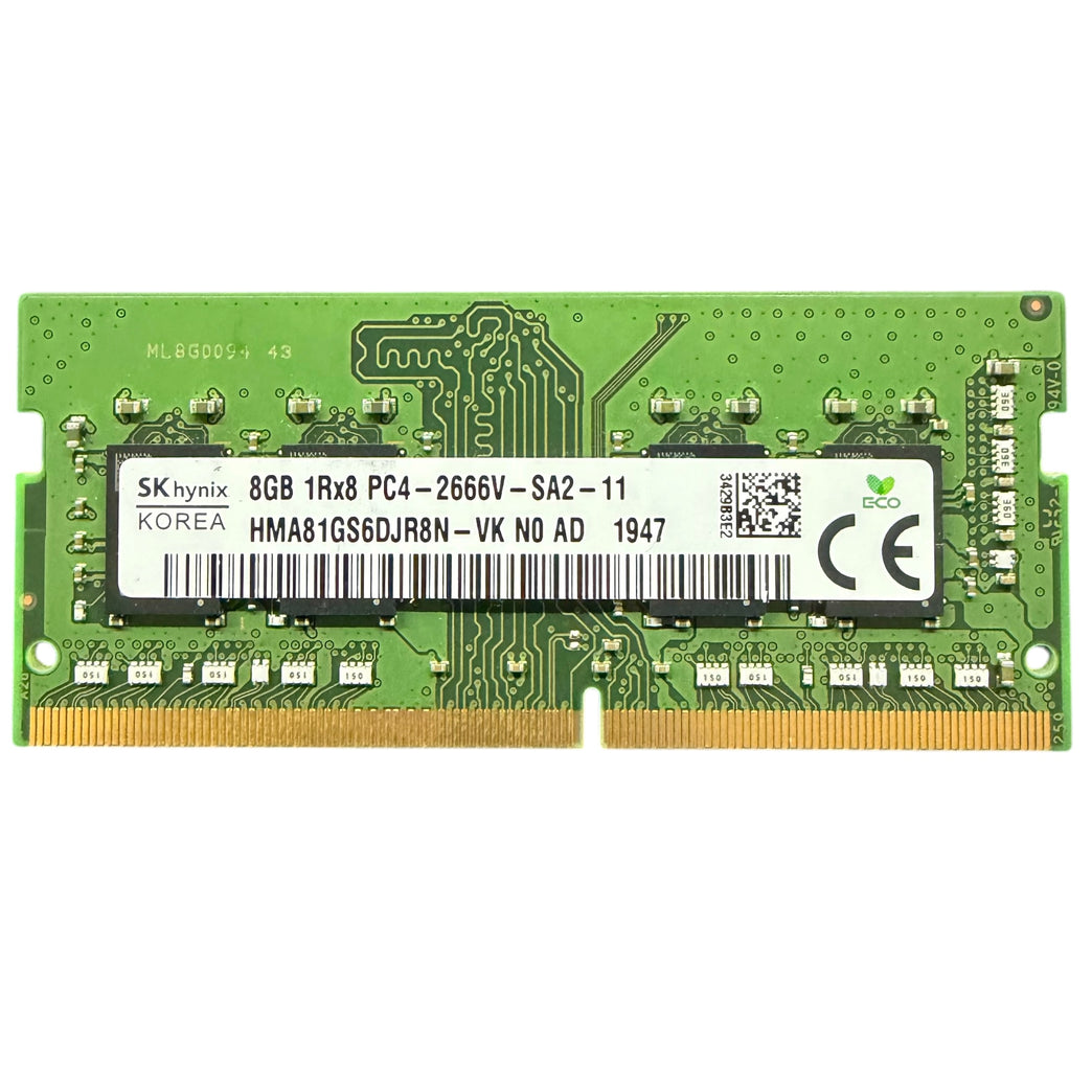 Geheugen | SO-DIMM SK Hynix 8GB DDR4 / 2666 – HMA81GS6DJR8N-VK (Refurbished)